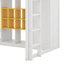 Lit mezzanine double en bois pleine grandeur avec garde-robe et armoire, cadre de lit multi-rangement peu encombrant avec tablettes ouvertes-1689618136-1689618141