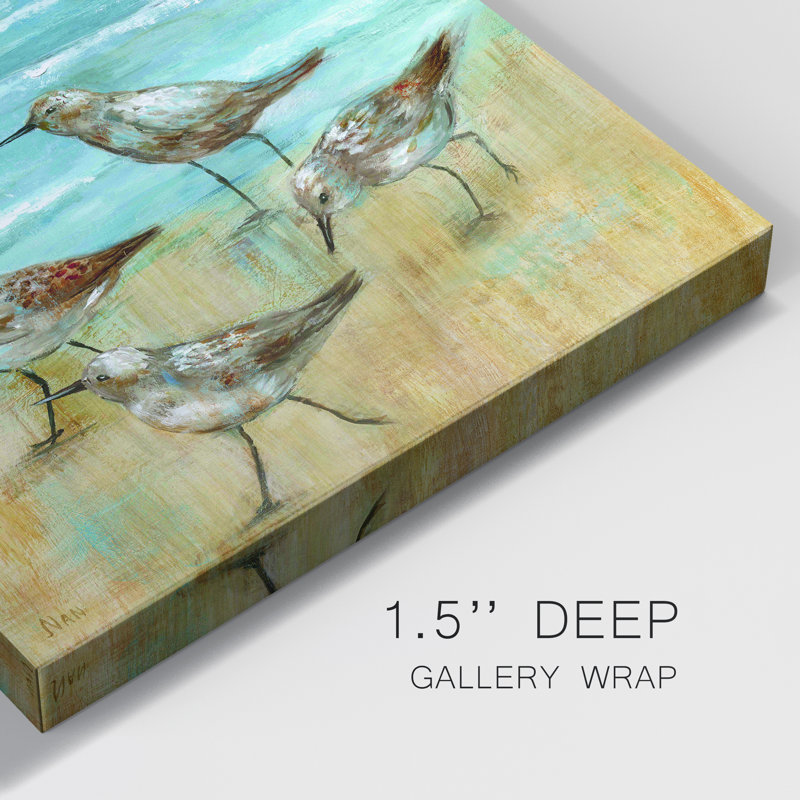 Sandpipers III - impression sur toile tendue, H 16 po x l 16 po x P 1 po
