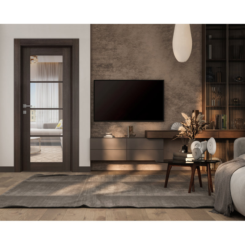 Porte intérieure standard Avon 4 Lite, 23,875 po x 95,24 po, Chêne Veralinga
