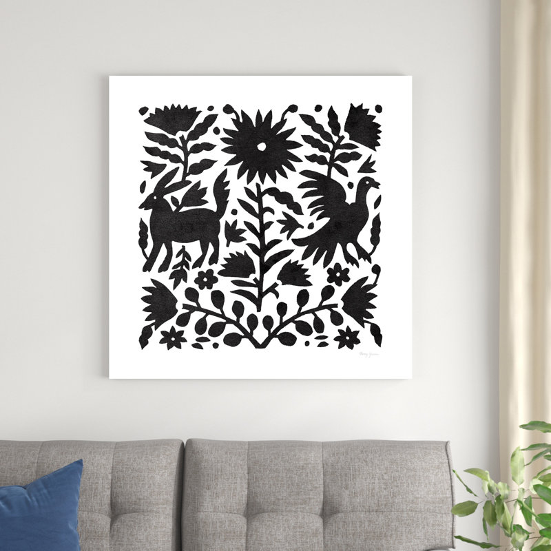 Otomi Elegance noir III, H 36 po x l 36 po