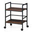 Zaylee 44.7cm W Metal Shelving Unit with Wheels-826158603