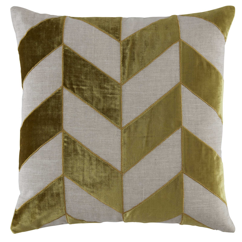 Evora Square Pillow Cover & Insert, Green