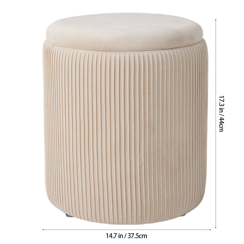 37.5cm Wide Ottoman, Beige