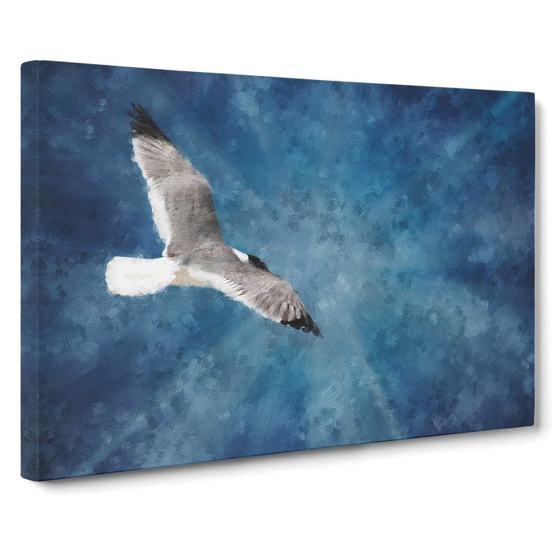Seagull in Flight Vol.1 - Wrapped Canvas, 40cm H x 60cm W x 3cm D