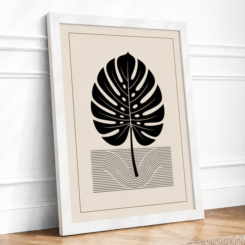 Monstera In Vase Botanical - Print, A4 - 29.7 x 21.0 cm, White