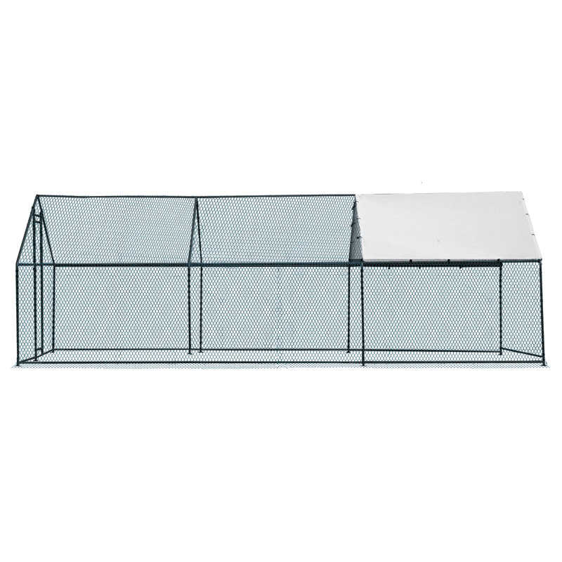 Emmeric Walk In Chicken Run, H 78 po x l 236 po x P 117 po, Noir