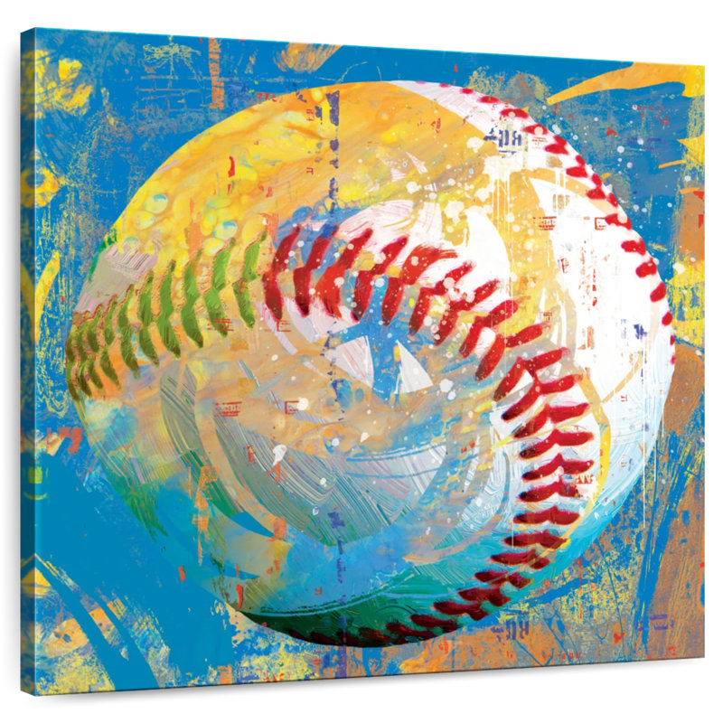 Sireci Baseball Paint Splash, 20" H x 20" W