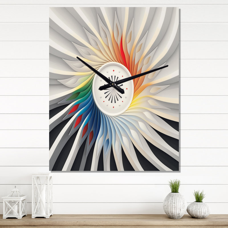 Horloge murale visionnaire, H 28 po x l 12 po x P 1 po