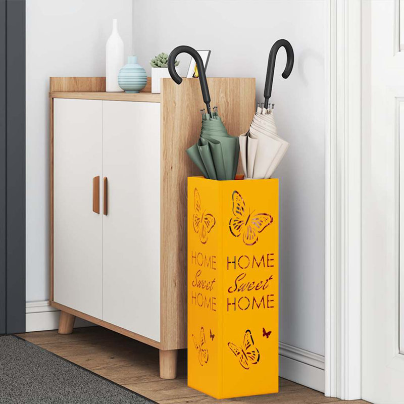 Umbrella Stand 15.5 X 15.5 X 49 Cm Steel, Mustard