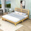 Lit plateforme en bois avec tiroirs de rangement et tête de lit-637032701-637032700
