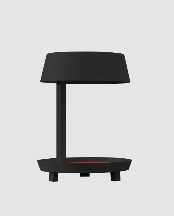 Carry Table Lamp, Matt Black, 16.5" H x 10.2" W x 10.2" D