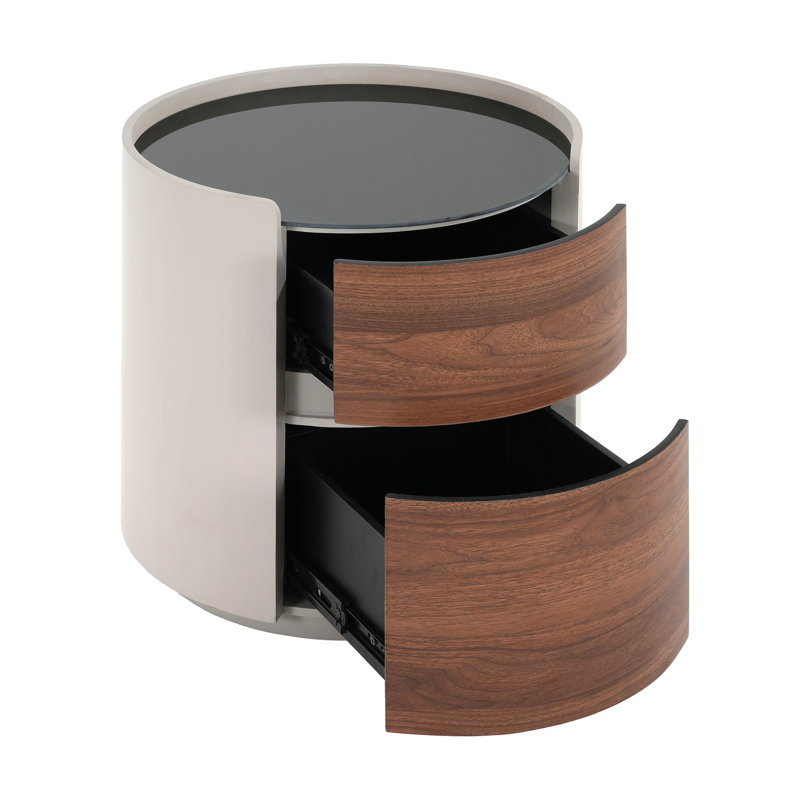 TABLE RONDE DOUBLE À RANGEMENT EN MDF