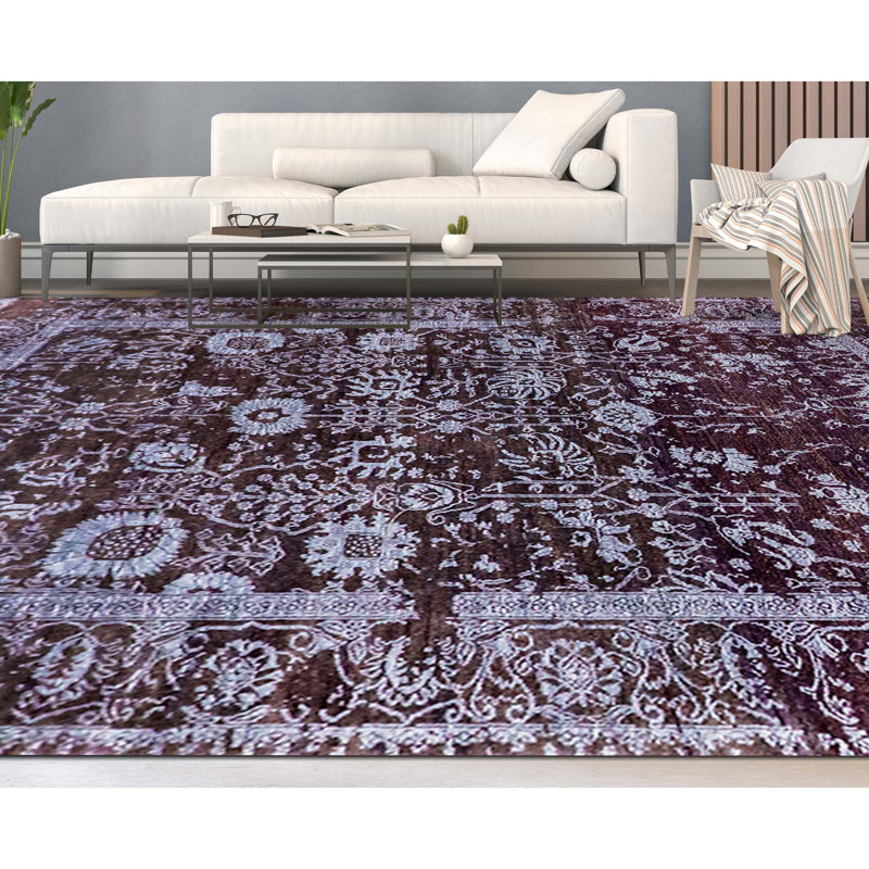 Floral Area Rug, Rectangle 6' x 9'