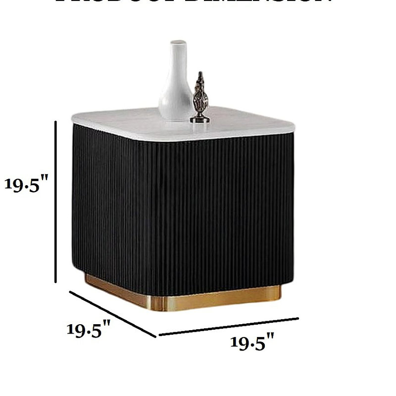 Table de bout carrée de style contemporain 1 pièce