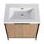 Meuble-lavabo autoportant avec lavabo en résine