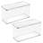 Stackable Hinged-Lid Pantry or Kitchen Storage Box - Lidded Storage Box for Organizing Cabinets and Under Sinks