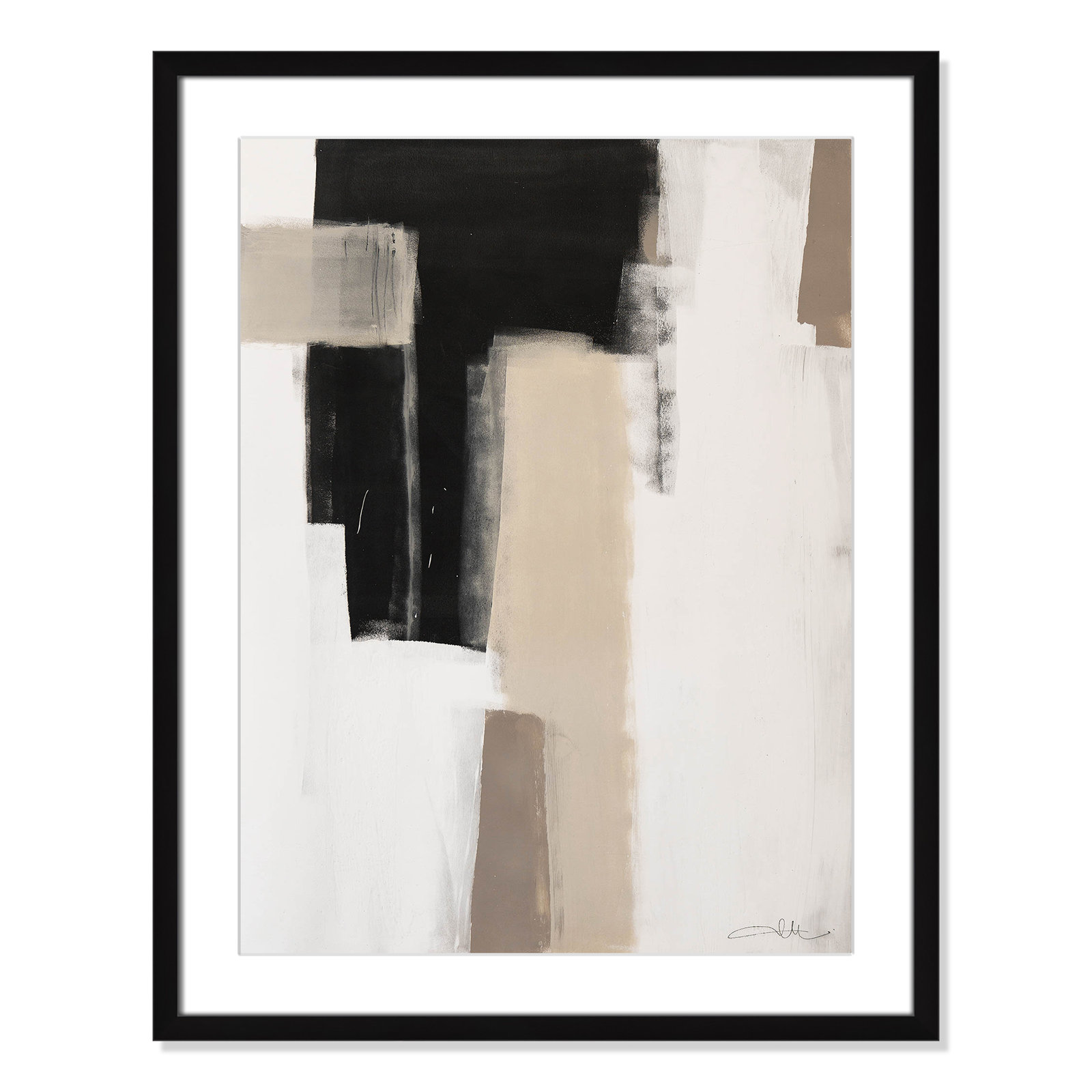 Giverny Earth Scapes I Print, 29.5" H x 23.5" W x 2" D, Black Single Picture Frame, Yes