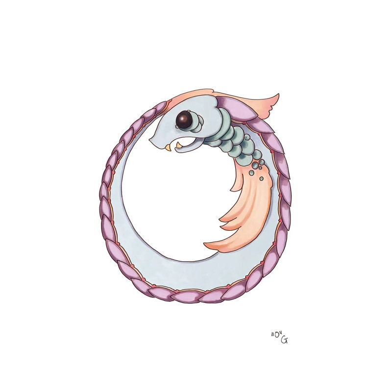Monster Letter O by Might Fly Art & Illustration - Wrapped Canvas Print, 66.04 cm H x 45.72 cm W x 3.175 cm D