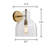 Alda 9.5" in W 1 Light  Brushed Brass Clear Glass Bowl Shade Wall Sconce