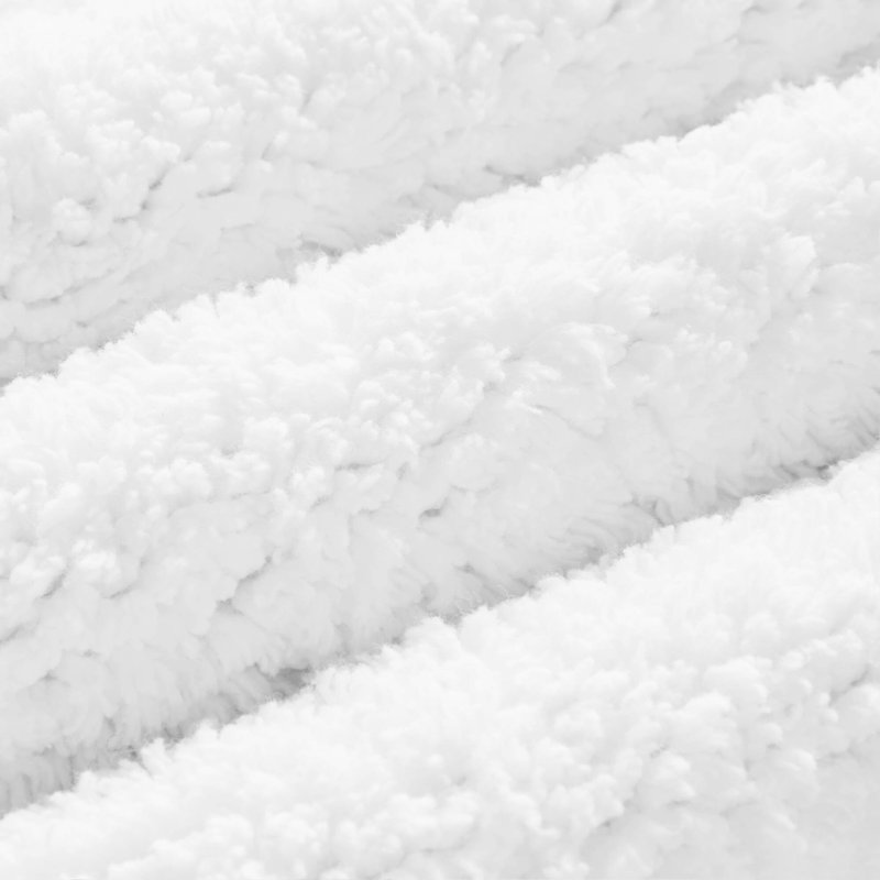1 PCS 100% Cotton Tufted 3000 GSM Reversible Bath Rug, White, 11.42" L x 4.72" W