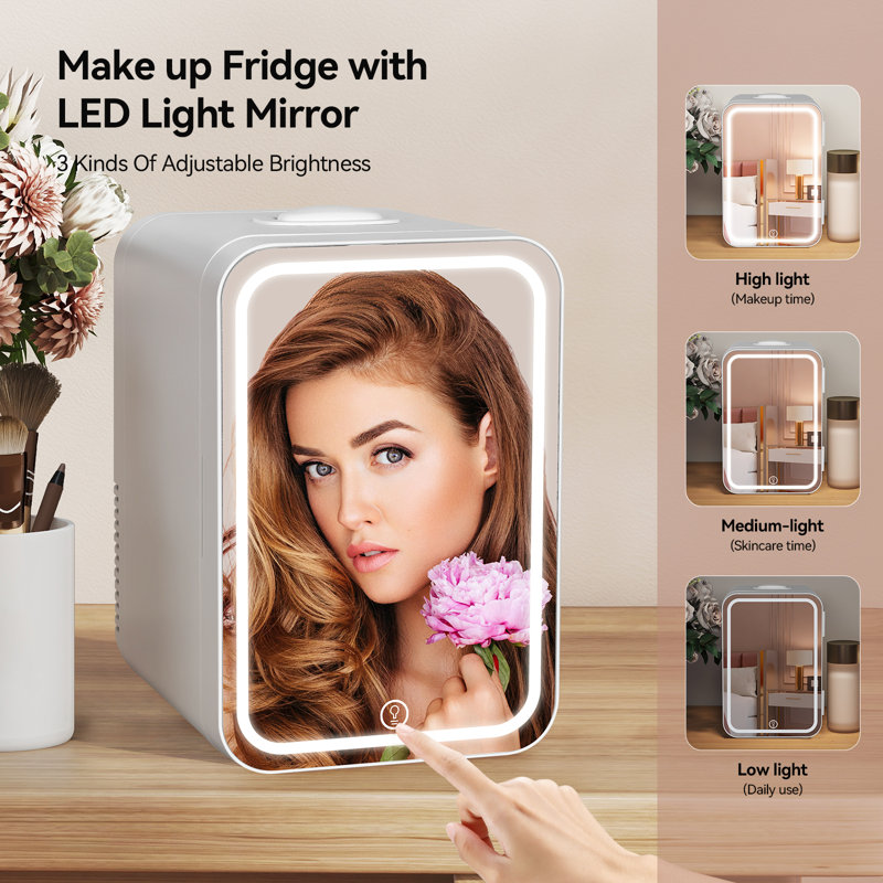 PULUOMIS Mini Fridge 8L Countertop Mini Fridge with Freezer