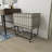 Elsmere Metal Deep Set Wire Basket Storage Cart with Wheels and Fabric Lining
