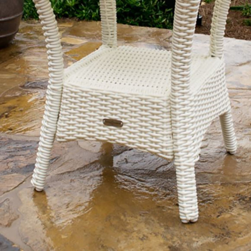 Bayview Wicker Side Table, Magnolia
