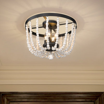 Candelo Wood Flush Mount