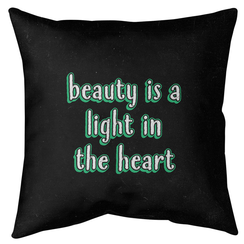 Coussin de sol de beauté inspirant, H 28 po x l 28 po, Vert