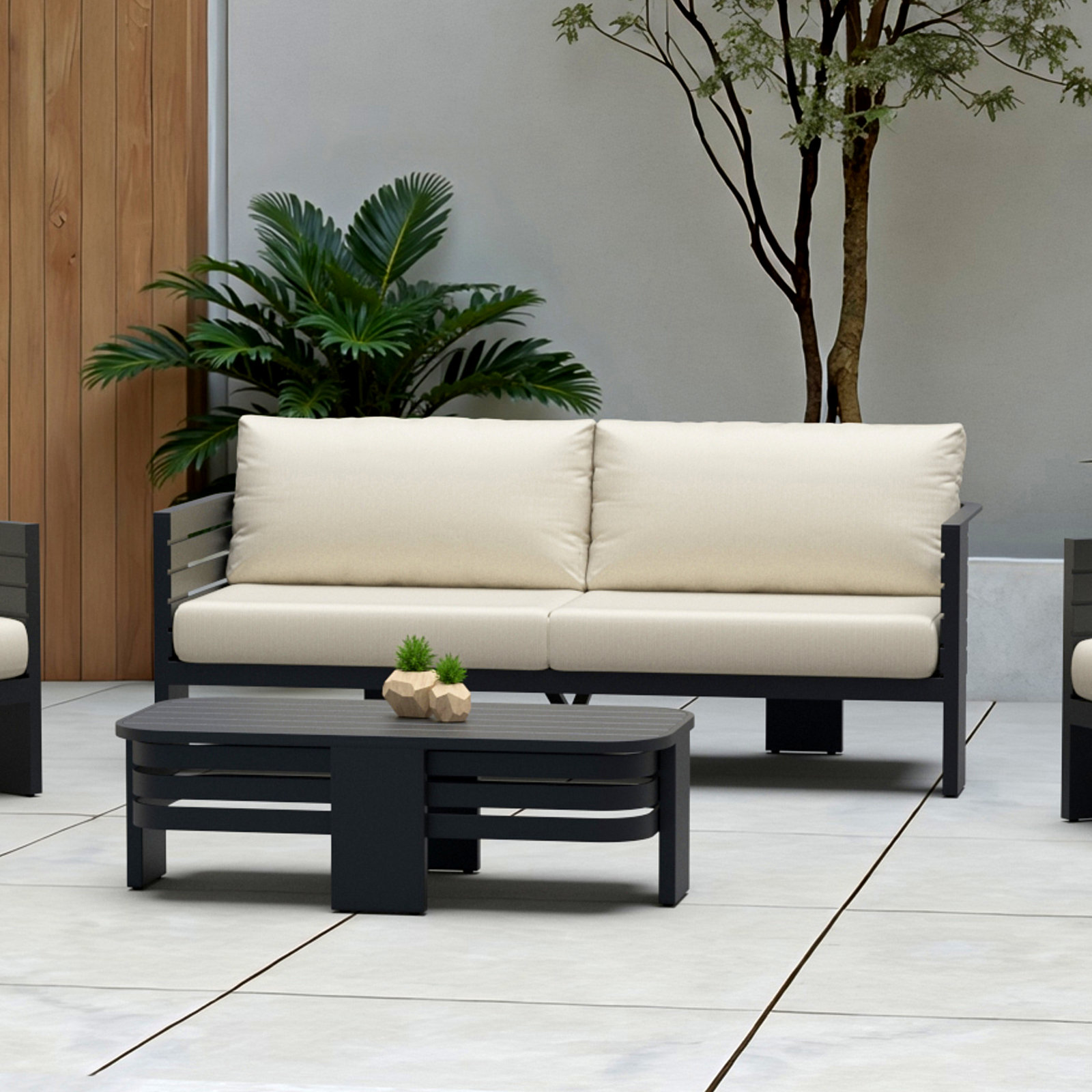 Ari 80" Sunbrella® Patio Sofa, Olefin Linen