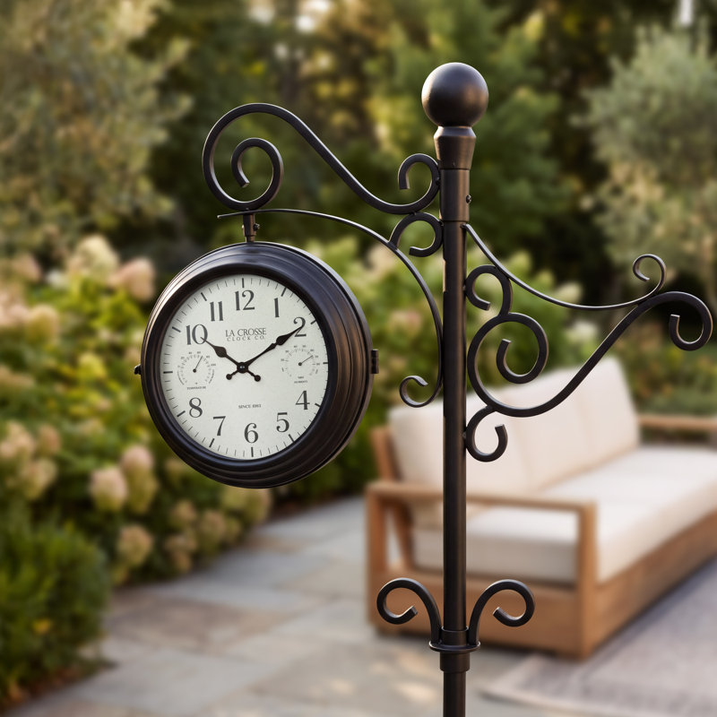 72.04 in. H Aluminum Floor Clock