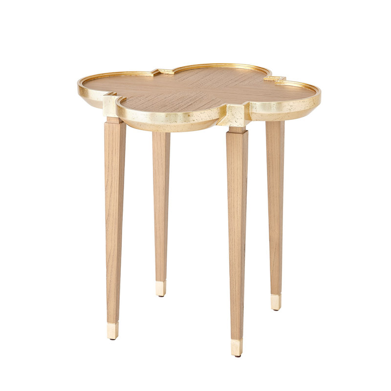 Quatrefoil Solid Wood End Table