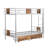 Twin Xl Over Bunk Bed In Silver With Board Guardrail And Storage - Metal Frame, Space Efficient Structure & , Functional-1132463295