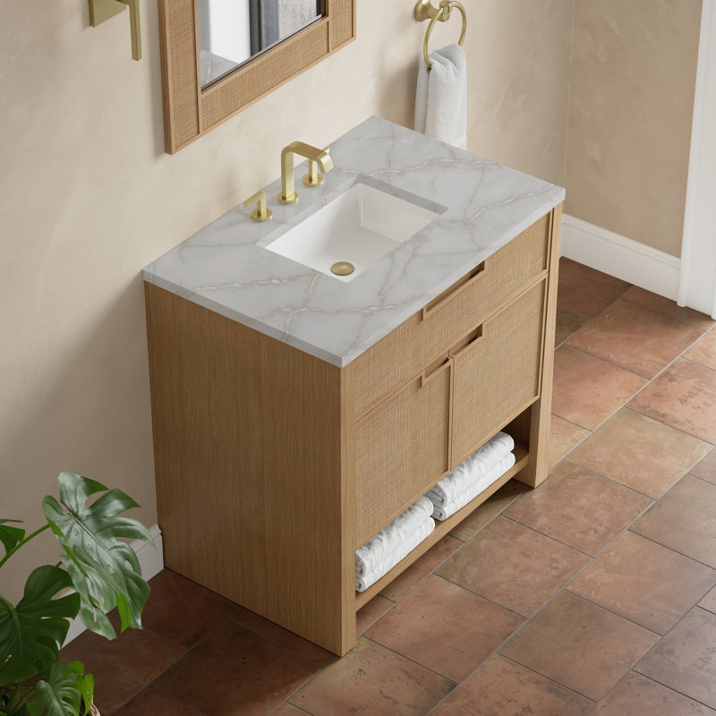 Solene 36'' W Single Vanity, Victorian Silver, Widespread