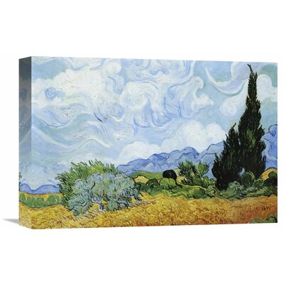 Wheat Field with Cypresses' by Vincent van Gogh Painting Print on Wrapped Canvas -  Vault W Artwork, 95B76459F16845339421E8A6AF90AD03