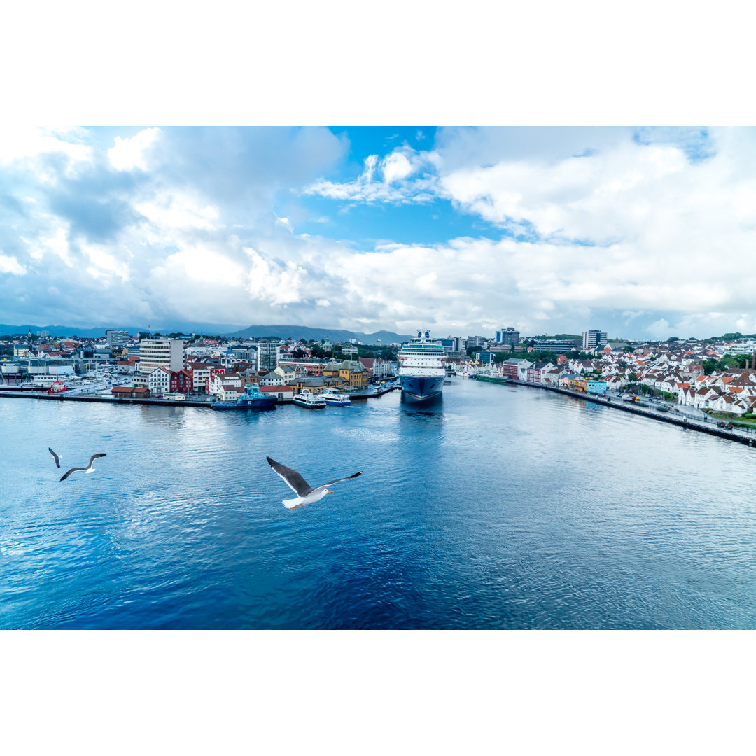 Stadt Stavanger- Leinwandbild