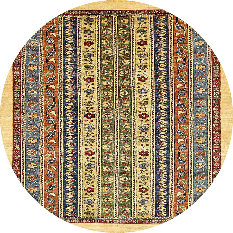 Abstract Indoor Rug, Round 7'