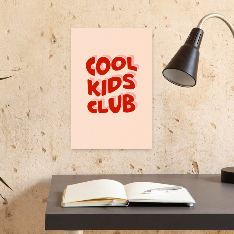 «Cool Kids Club», impression audacieuse et moderne, H 18 po x l 12 po