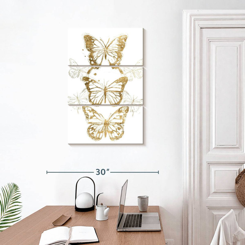Papillon doré Brampt Contours I, H 32 po x l 20 po