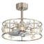 Heleena 20" Caged Enclosed Low Profile Crystal Ceiling Fan with Lights and Remote Control-612796344