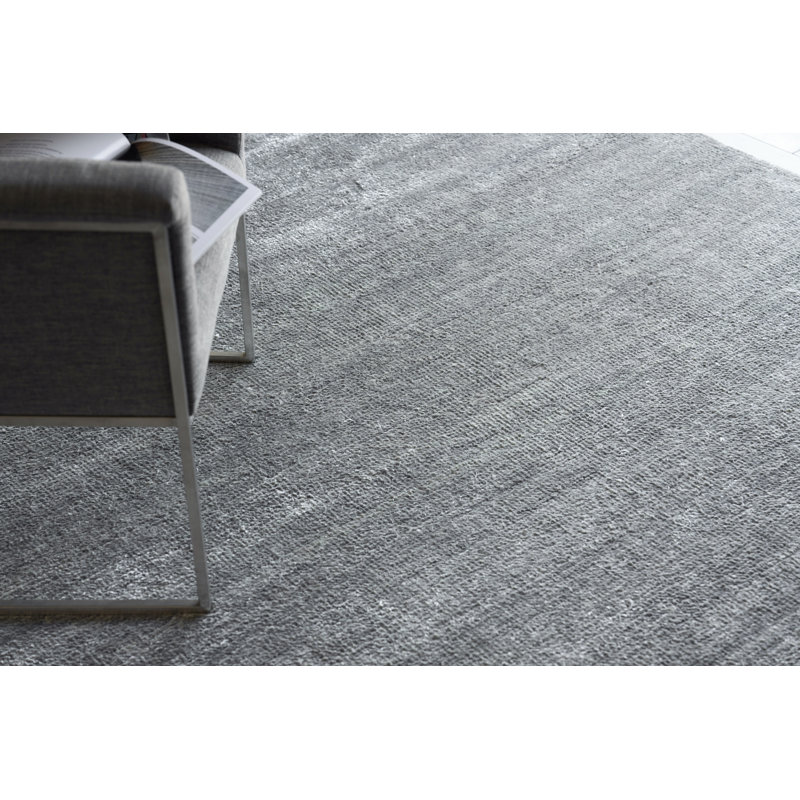Plush Area Rug in Dark Silver, Rectangle 9' x 12'