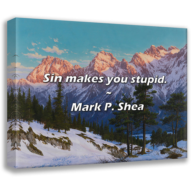 Mark P. Shea Citation: «Sin rend you stupid., H 15 po x l 18 po