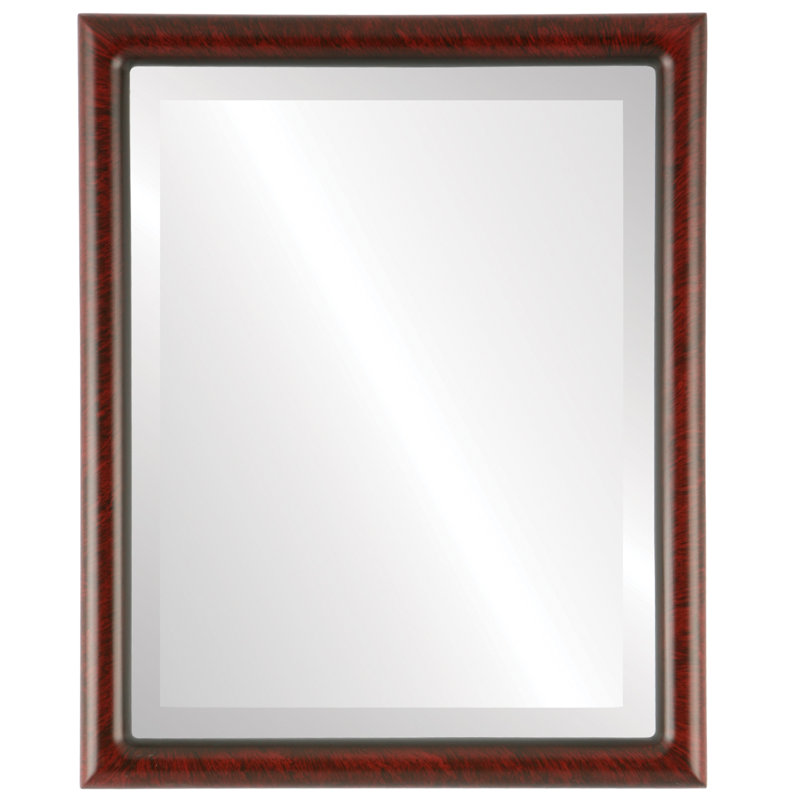 Miroir d'appoint Rowles, 17,375 po x 13,375 po, Cerisier rétro