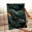 Abstrait vert émeraude et cristaux de marbre géode dorée, impression d'art moderne moderne sans cadre-2080250848