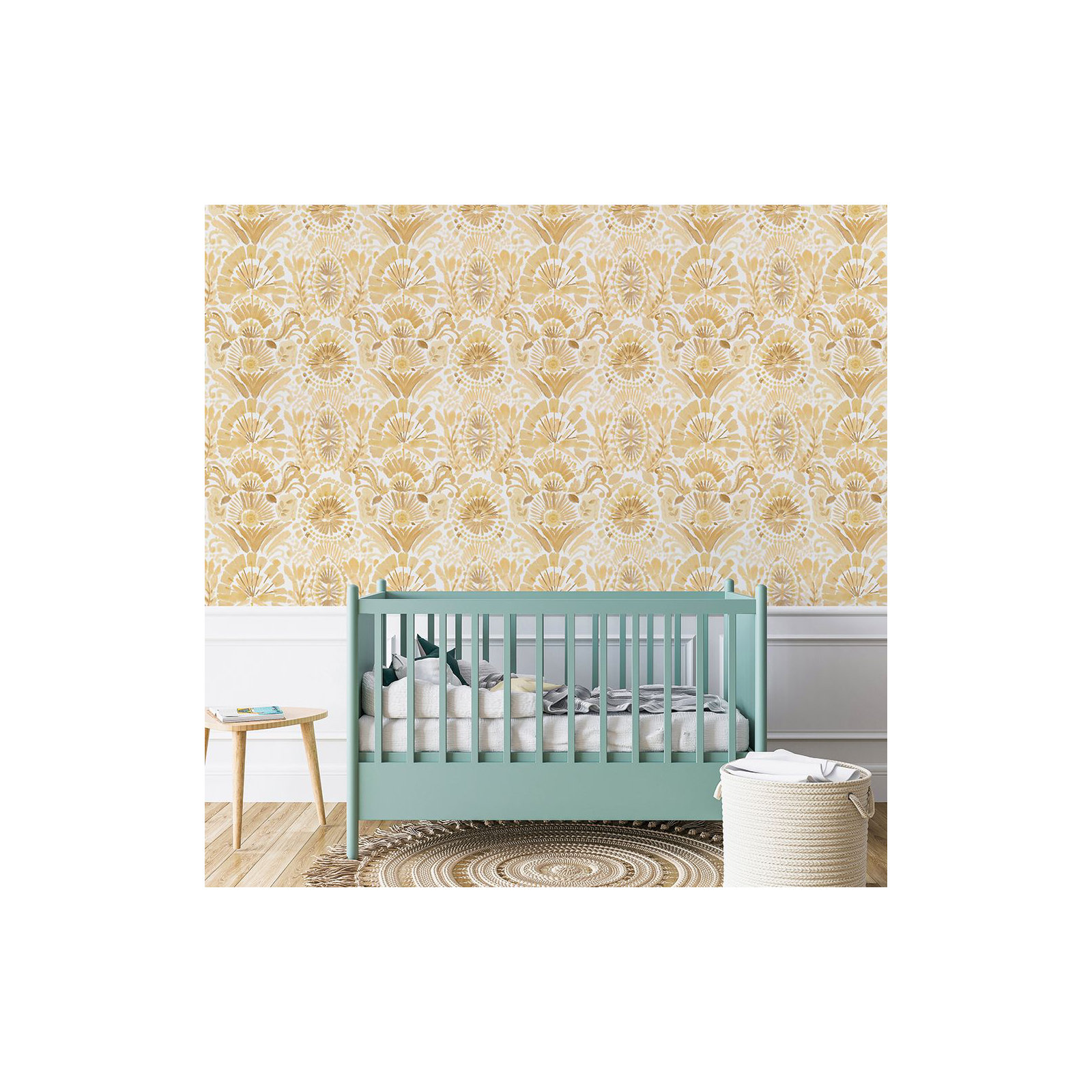Bohemia Peel and Stick Wallpaper, Saffron, 16.5" L x 20.5" W