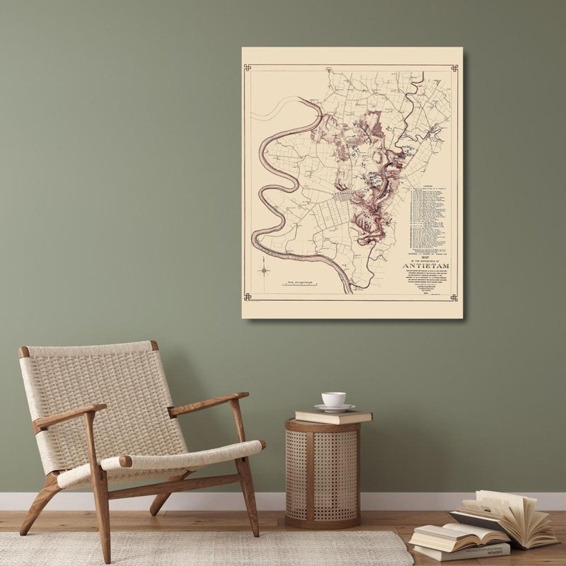 Art sur toile tendue Alcott Hill® Stearns Gallery: Antietam, champ de bataille, propriétaire, Stearns, 1893