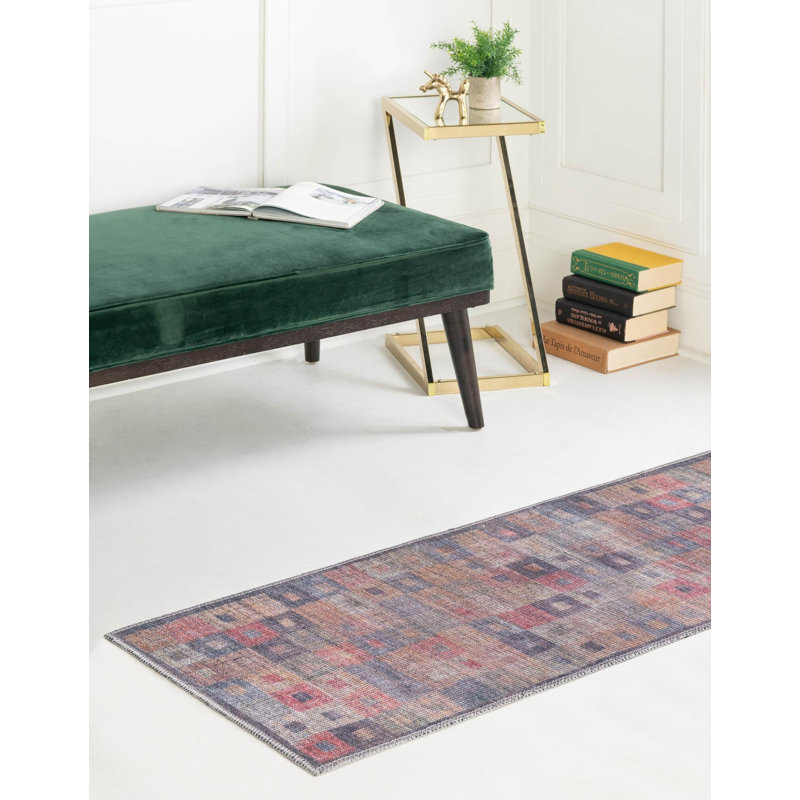 Sisu Checkered Indoor Rug, Runner 2' x 6'