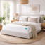  Grand protège-matelas imperméable grand format, 80 po x 60 po, conception à poches profondes, tissu blanc crème-130068649