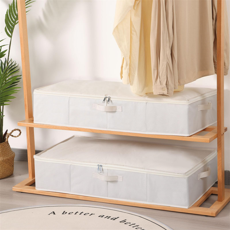Ebern Designs Fabric Underbed Storage, Beige