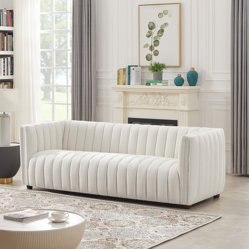Canapé en tissu capitonné de 86,2 po Niam